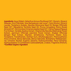 Alba Botanica moisturizer back label with directions and no parabens claims