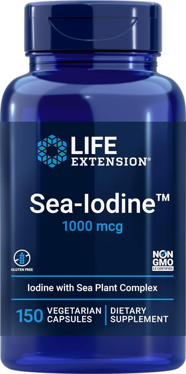 Life Extension Sea-Iodine 1000 mcg 150 vegetarian capsules bottle