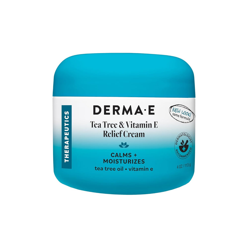 DERMA E calming skin cream designed to hydrate rough and uncomfortable skin
