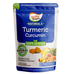 Healthy Delights Turmeric Curcumin 30 Soft Chews Natural Ingredients