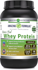 Grass-Fed Whey Protein Chocolate amino acid profile label