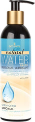 Sensuva Natural Water Based Personal Lubricant unflavored original 8.12 fl oz bottle