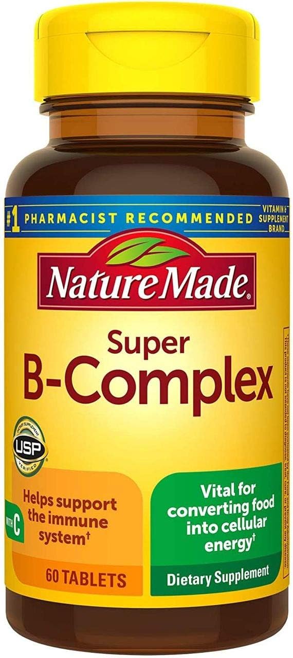 Nature Made Super B-Complex USP Verified gluten free tablet supplement