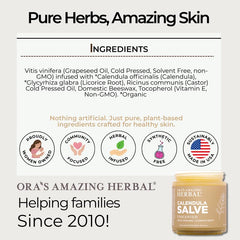 4 oz Calendula skin balm for dry patches and sensitive skin care