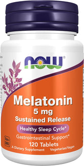 Melatonin 5 mg Sustained Release bottle with 120 tablets