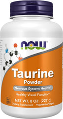 NOW Foods Taurine supplement label showing 1000 mg per serving