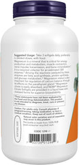 NOW Magnesium Citrate Softgels supplement facts showing 400 mg magnesium