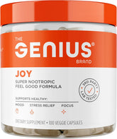 Vegetarian nootropic capsules by Genius Brand for mood support and cognitive health