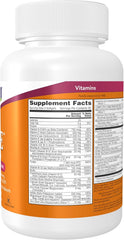 NOW EVE Softgels back label showing supplement facts and GMP quality symbol