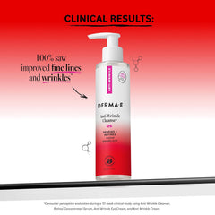 Anti-aging DERMA E facial cleanser for smoother refreshed looking skin