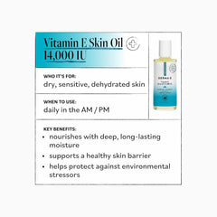 Fragrance-free DERMA E skin oil for soft smooth and hydrated facial skin