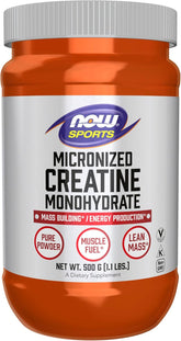 Micronized Creatine Monohydrate Powder 500 g bottle front view