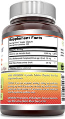 Amazing Formulas Vitamin C supplement bottle showing 250 veggie capsules and immune support formula