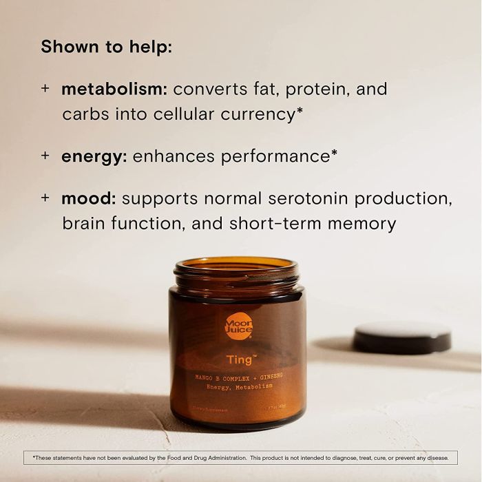 Moon Juice Ting B Complex Ginseng Metabolism Powder Supplement 1.7 Oz