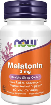 Melatonin 3 mg Veg Capsules 60 count bottle front view