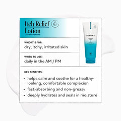 Moisturizing DERMA E body lotion designed to calm irritated and dry skin