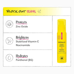 Lightweight DERMA E SPF 45 moisturizer for brightening and hydrating skin