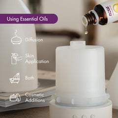 Peppermint oil side label showing fresh strong mint aroma and attributes