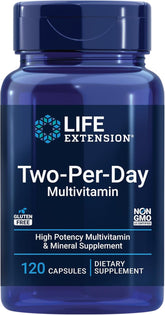 Life Extension Two-Per-Day Multivitamin 120 capsules bottle front label