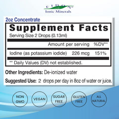 Eidon Iodine Liquid Concentrate gluten-free sugar-free vegan supplement