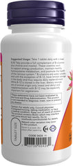 NOW Foods Vitamin B-50 Complex tablets for energy and nervous system support