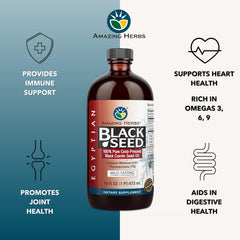 Non-GMO gluten-free black seed oil by Amazing Herbs for daily herbal wellness support