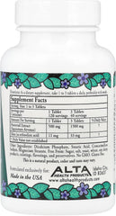 Alta Herbal Silica supplement facts with horsetail extract and silica amounts