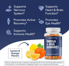 Fish oil alternative gummies with DHA for adult wellness