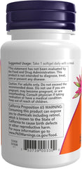 NOW Vitamin A supplement bottle with 100 softgels for daily nutrition