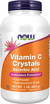 NOW Foods Vitamin C Crystals 1 lb powder for antioxidant protection and collagen support