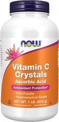 NOW Foods Vitamin C Crystals 1 lb powder for antioxidant protection and collagen support