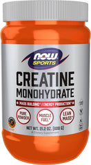NOW Sports pure vegan creatine powder with Non-GMO and Informed Sport icons
