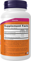 NOW Foods Vitamin C 1000 mg bottle with bioflavonoids, 100 vegan capsules for immune support