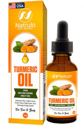 Natrulo turmeric oil for face and body with natural vegan skin brightening formula