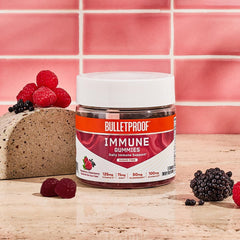 Sugar-free elderberry immune support gummies with raspberry flavor by Bulletproof