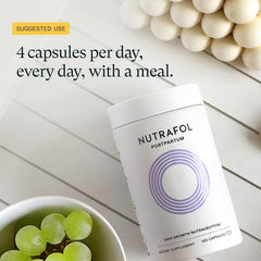 Nutrafol Postpartum hair wellness capsules with breastfeeding-friendly ingredients