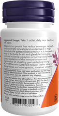 Melatonin supplement facts label showing 5 mg per tablet