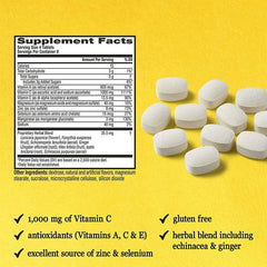 Airborne 1000mg Vitamin C 32 Chewable Tablets Citrus Immune Support
