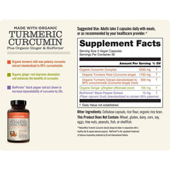 NatureWise Curcumin Turmeric 2250mg BioPerine Organic Ginger 90 Caps