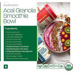 Freeze dried acai berry powder by BareOrganics ideal for smoothies and recipes