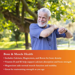 Vegan sugar-free liquid multivitamin supplement for adults age 55 and older