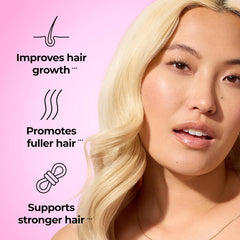 60-count HUM Hair Strong Gummies for daily hair support for men and women.