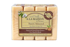 A La Maison de Provence Sweet Almond soap 4 bars with shea butter and argan oil