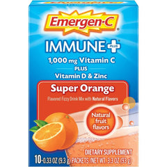Emergen C Immune Plus 1000mg Vitamin C Powder Mix 10 Cnt 0.33 Oz
