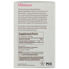 "Alvita Hibiscus Herbal Tea brewed in glass cup – natural blood pressure support tea"