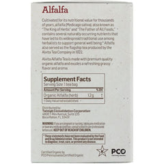 "Caffeine-free Alvita Herbal Tea – organic alfalfa tea bags for wellness and daily detox"