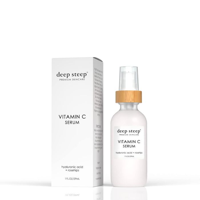 Deep Steep Premium Skincare Fragrance Free Vitamin C Serum 1 Oz Vegan