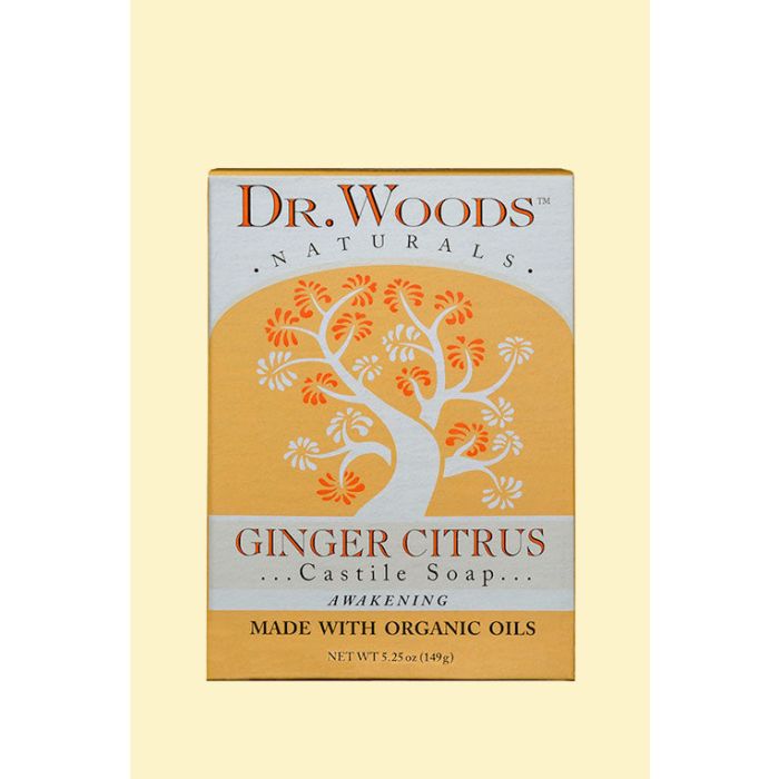 Dr. Woods Moisturizing Ginger Citrus Bar Soap 5.25 Oz Organic Oils