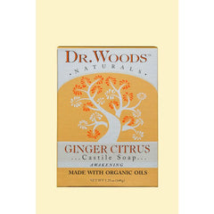 Dr. Woods Moisturizing Ginger Citrus Bar Soap 5.25 Oz Organic Oils