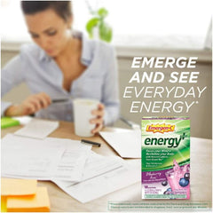 "Emergen-C Energy Plus single packet – fizzy drink mix for natural energy"